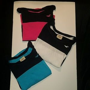 Hollister Striped Three-Quarter Sleeve Shirt